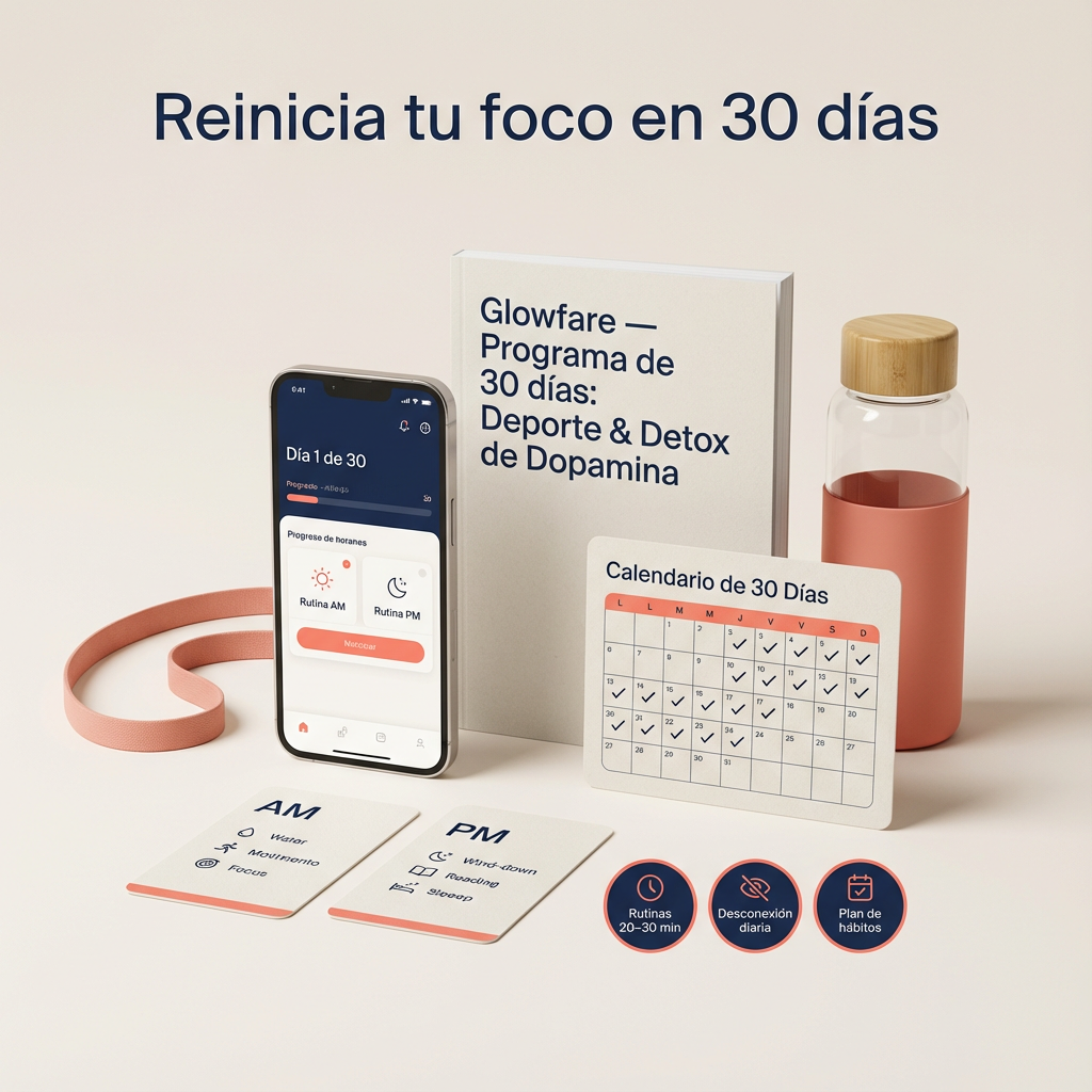 Glowfare — Programa de 30 días: Deporte & Detox de Dopamina